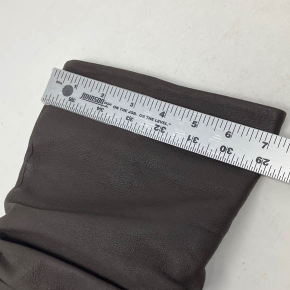 Chadwick's Dark Brown Scrunch Ruched Mid-Calf Leather Boots 7.5M - Picture 10 of 15